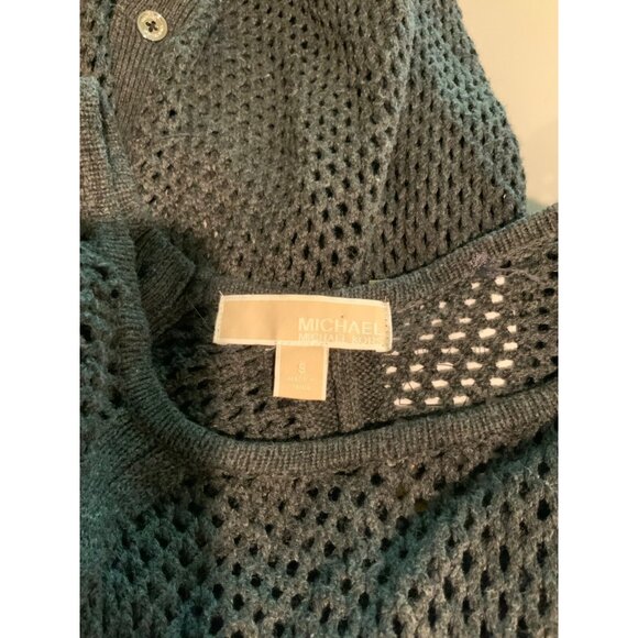 Michael Kors Gray Loose Knit Sweater W/ Buttons In Rear , Size Small - Picture 6 of 6